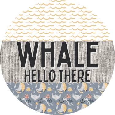 Door Hanger, Funny Nautical Sign, Whalecome Sign, Whale Sign, Beach Sign, Turtle Sign, 18